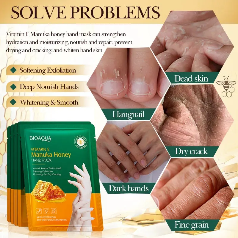 1 / 3 / 5 Pairs Hydrating Honey Hand Mask