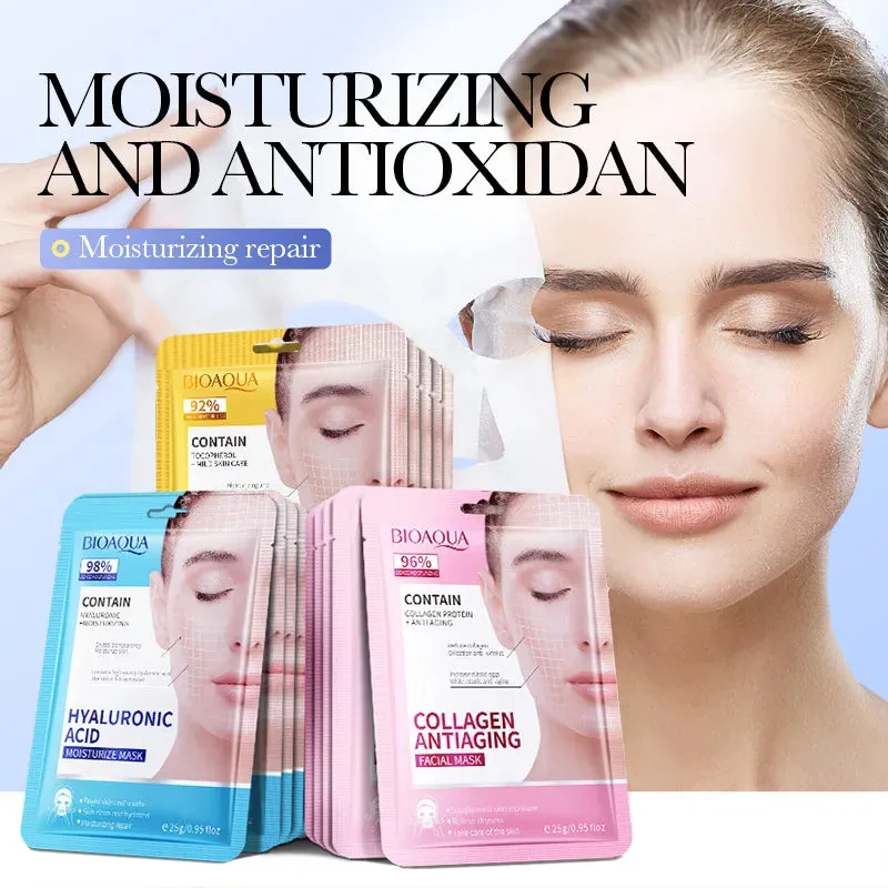 10 Hyaluronic Acid Retinol Collagen Facial Masks Hydrating & Brightening