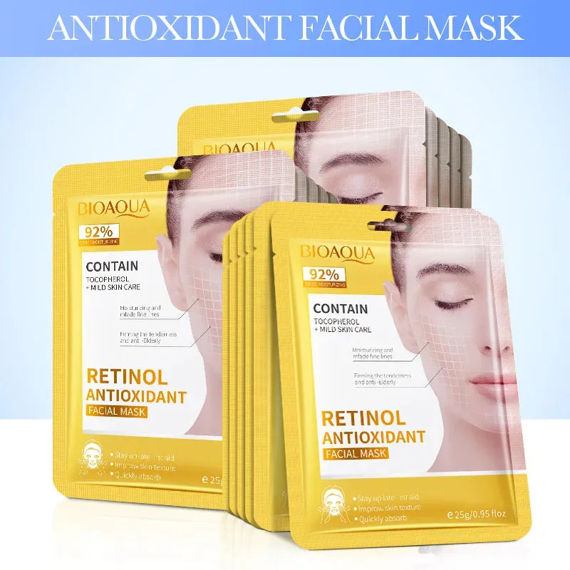 10 Hyaluronic Acid Retinol Collagen Facial Masks Hydrating & Brightening