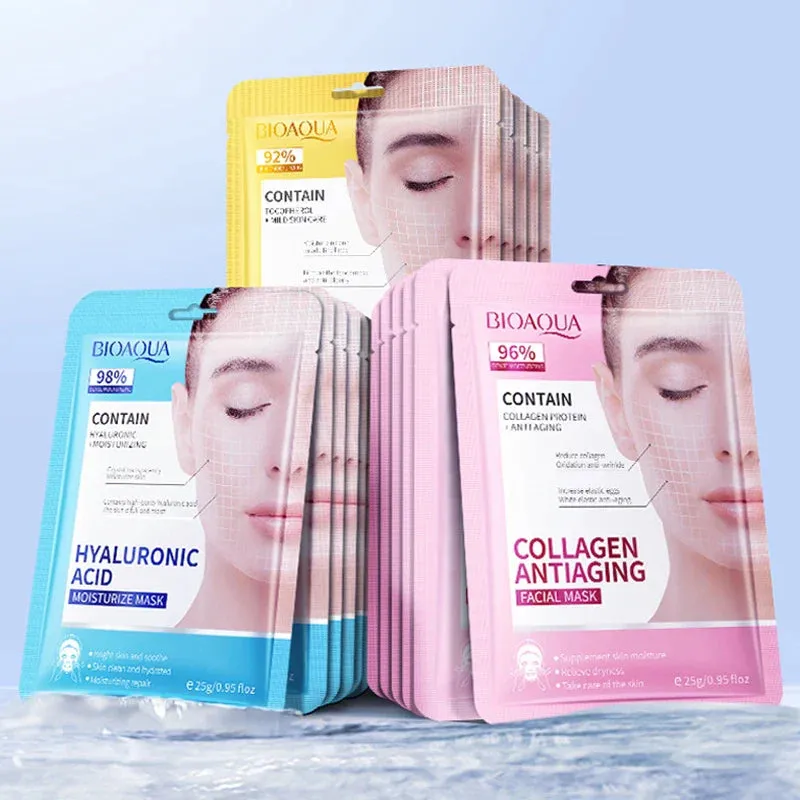 10 Hyaluronic Acid Retinol Collagen Facial Masks Hydrating & Brightening