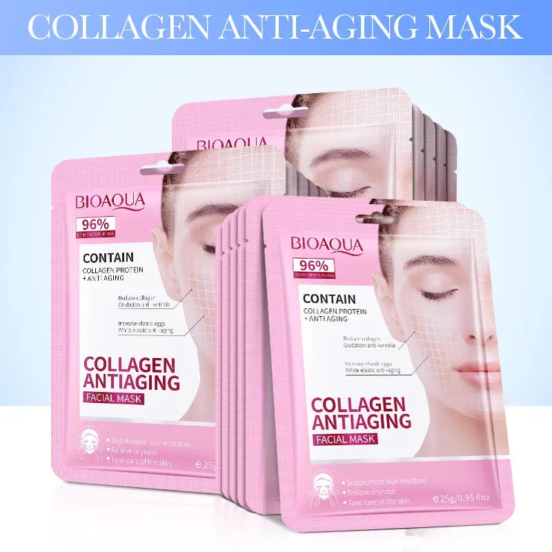 10 Hyaluronic Acid Retinol Collagen Facial Masks Hydrating & Brightening