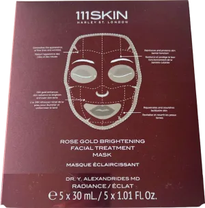 111SKIN Rose Gold Brightening Facial Treatment Mask 5 x 30 ml