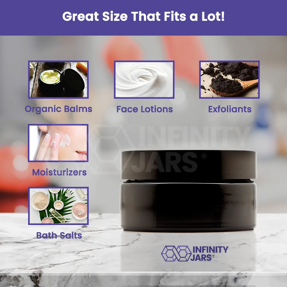 200 ml Glass Cosmetic Style Wide Mouth Jar