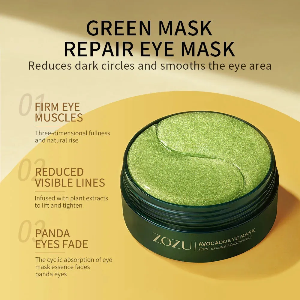 60 Piece Avocado Collagen Eye Mask For Dark Circles & Bags