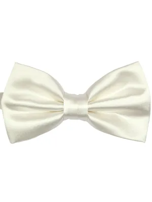 DCLIC Classic Plain Bow Tie - White