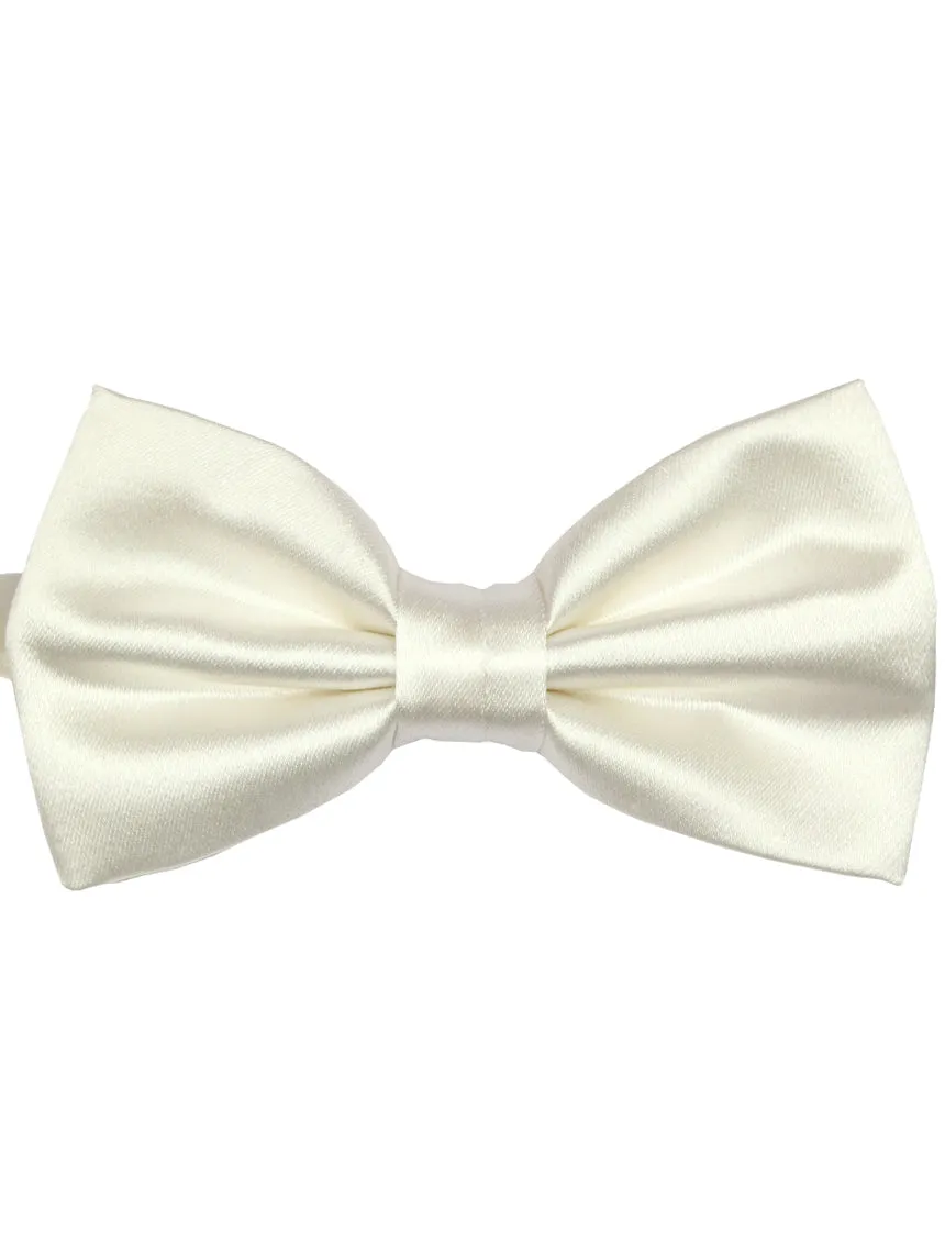 DCLIC Classic Plain Bow Tie - White