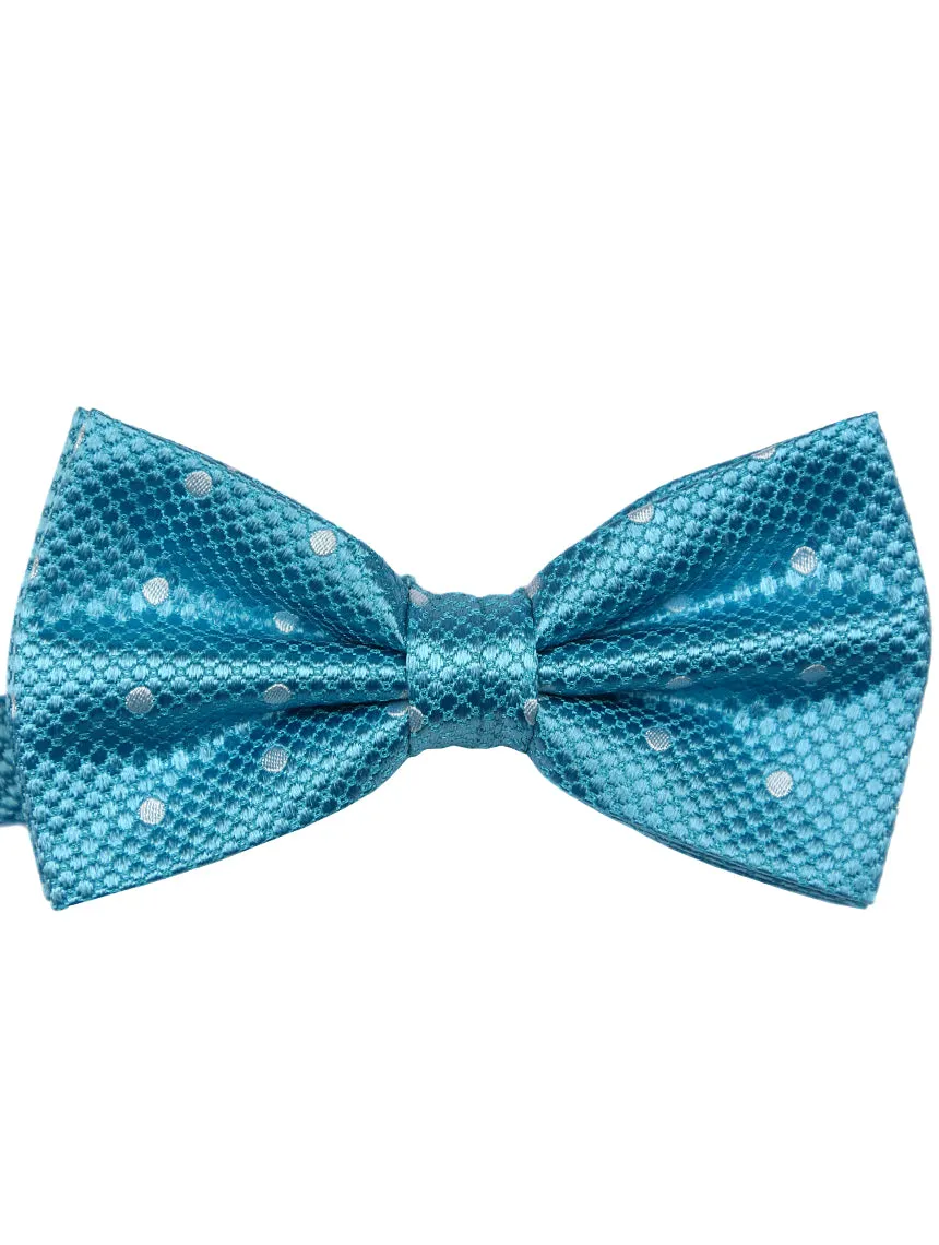DCLIC Classic Spot Bow Tie - Aqua/White