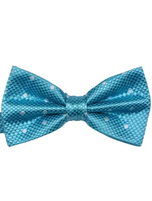 DCLIC Classic Spot Bow Tie - Aqua/White