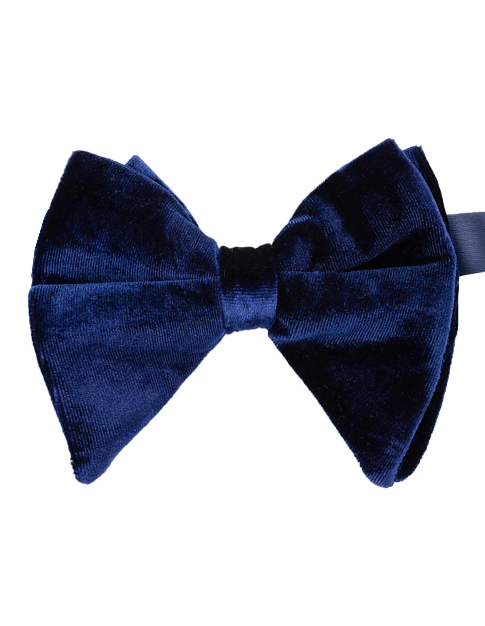 DCLIC Oversized Velvet Bow Tie - Blue