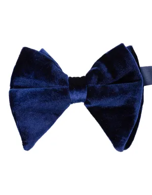 DCLIC Oversized Velvet Bow Tie - Blue