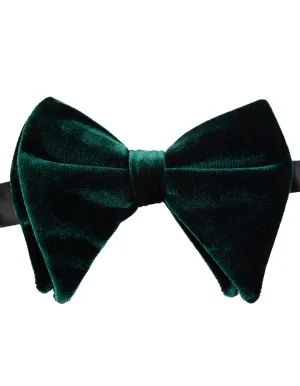 DCLIC Oversized Velvet Bow Tie - Green