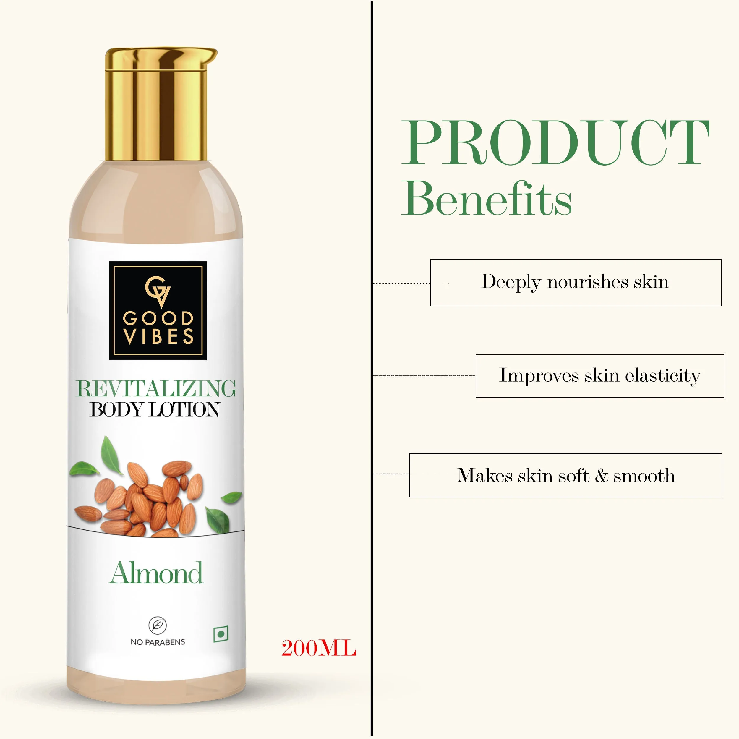 Good Vibes Revitalizing Body Lotion - Almond (200 ml)
