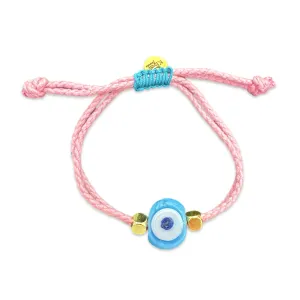 Greek eye bracelet pink small