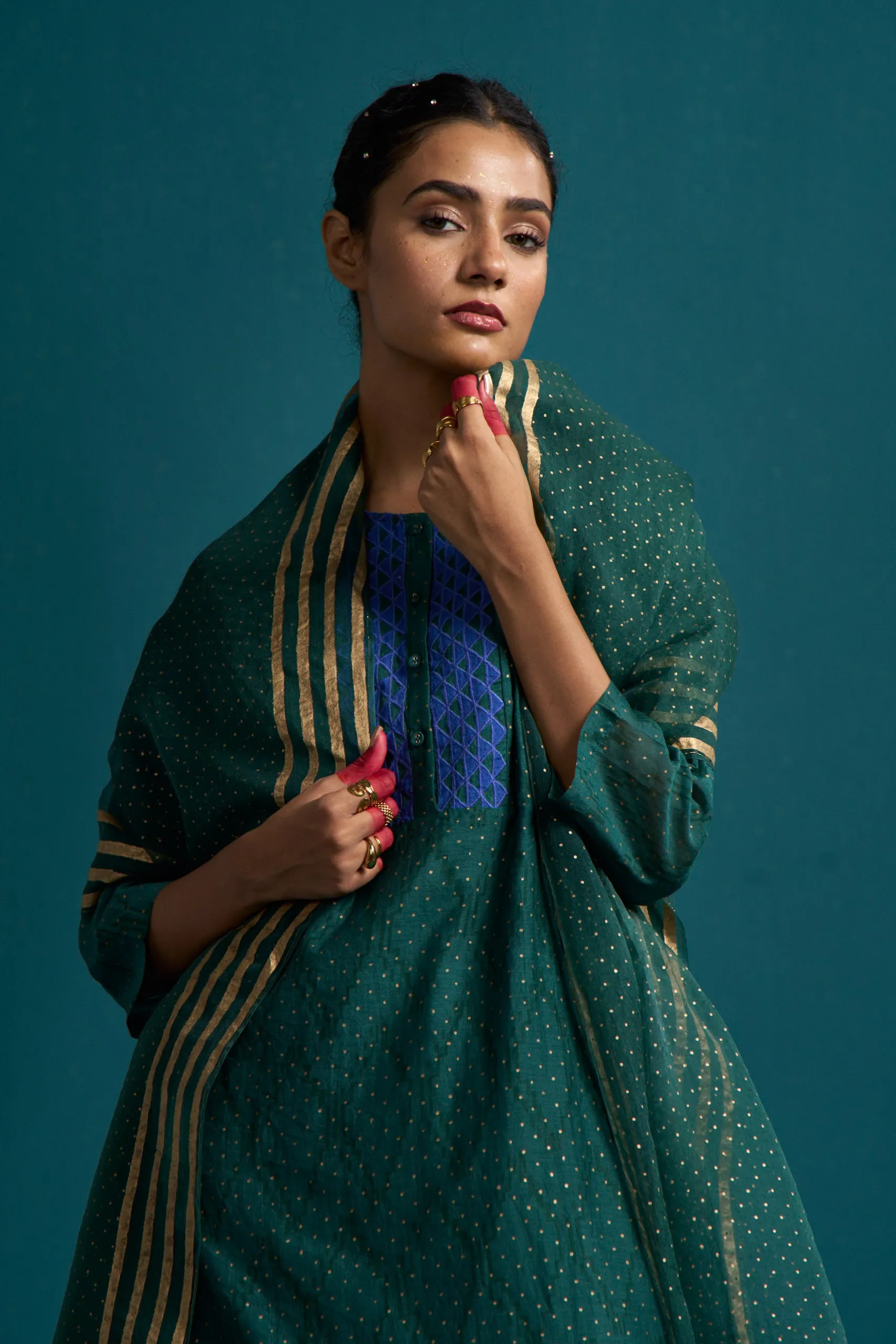 Mahsa printed silk organza dupatta