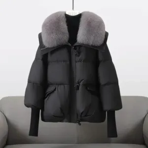 Thirza - Luxury winter coat with fur collar