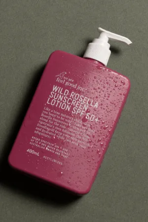 WE ARE FEEL GOOD 400ML 'WILD ROSELLA SUNSCREEN' SPF 50 