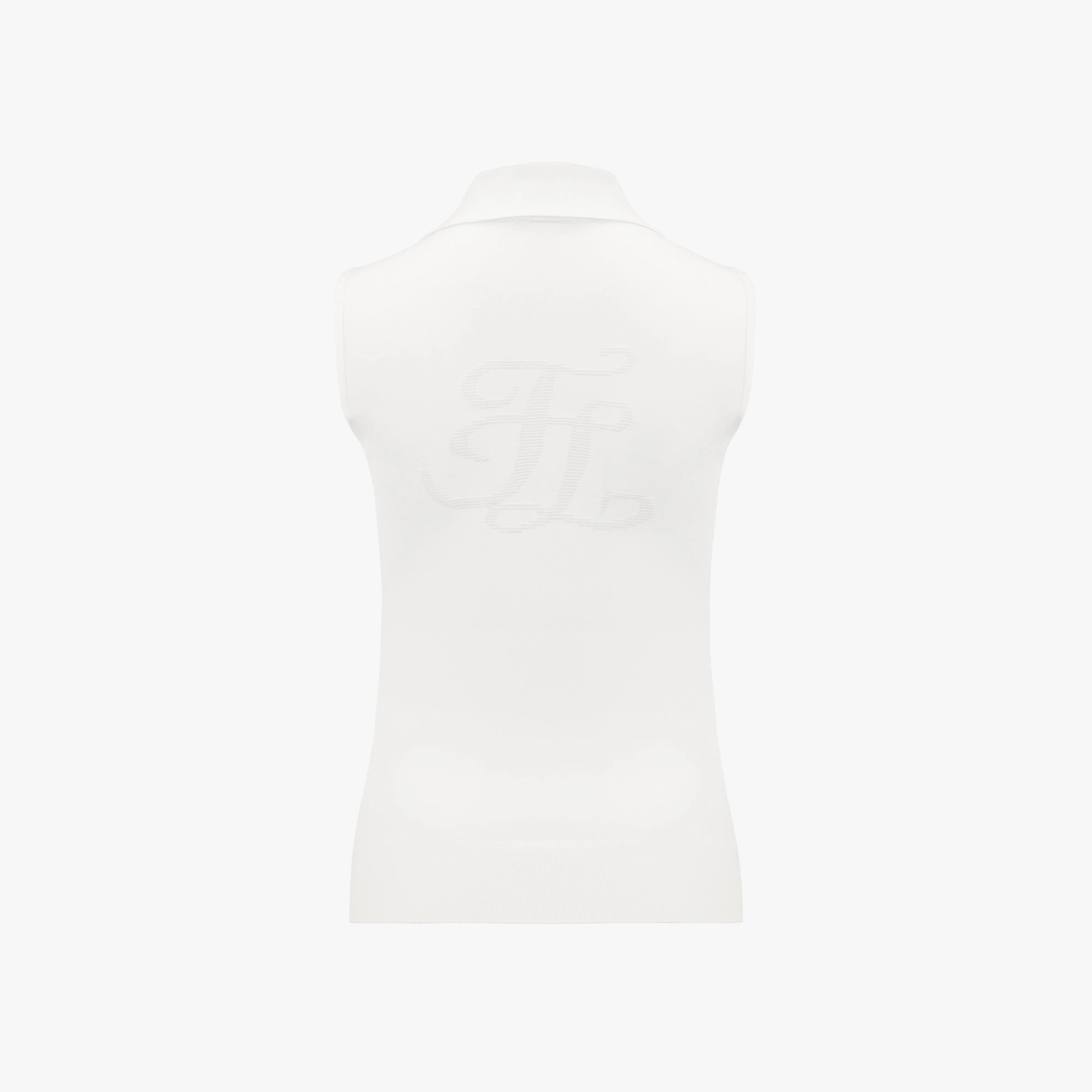 WIDE COLLAR SLEEVELESS KNIT