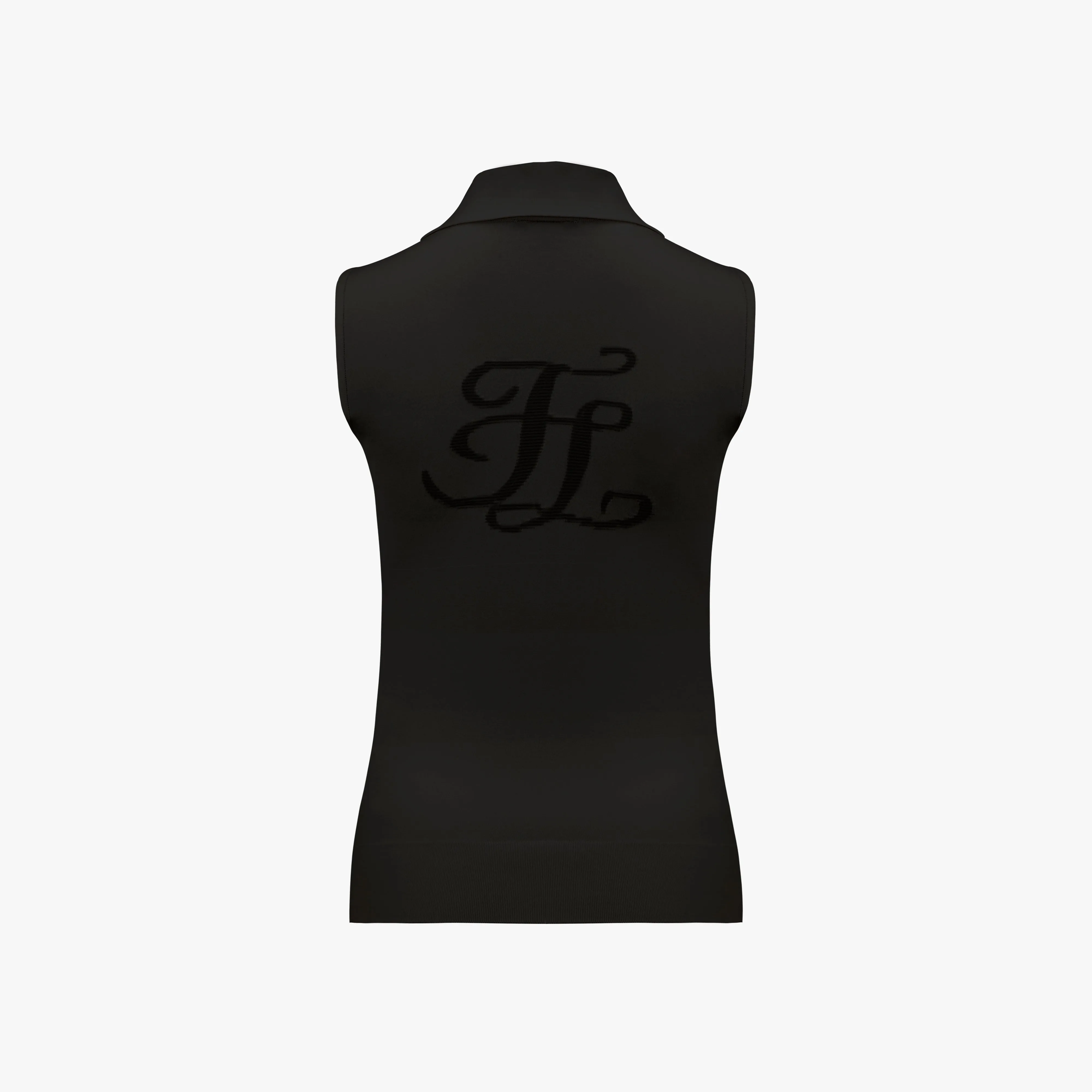 WIDE COLLAR SLEEVELESS KNIT